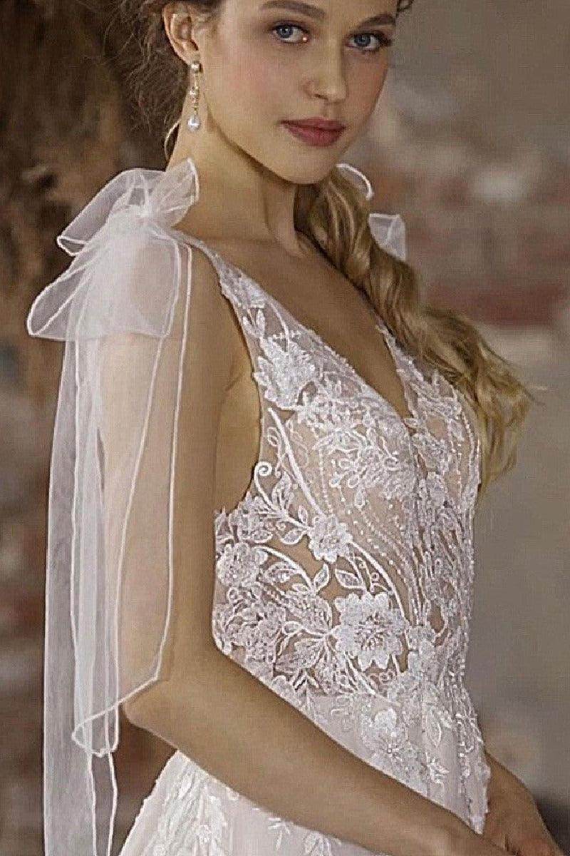 Dreamy sweet bow shoulder dress with halter Fairy dress accessories 694115158993 - COCOMELODY